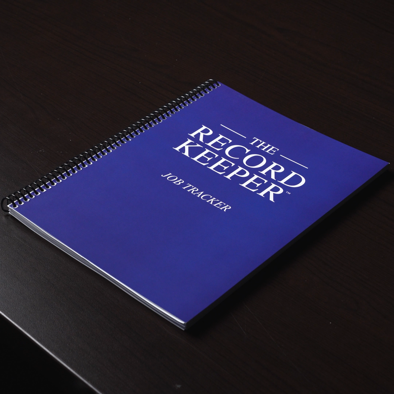 The Record Keeper printed court reporter job tracker with its original cover