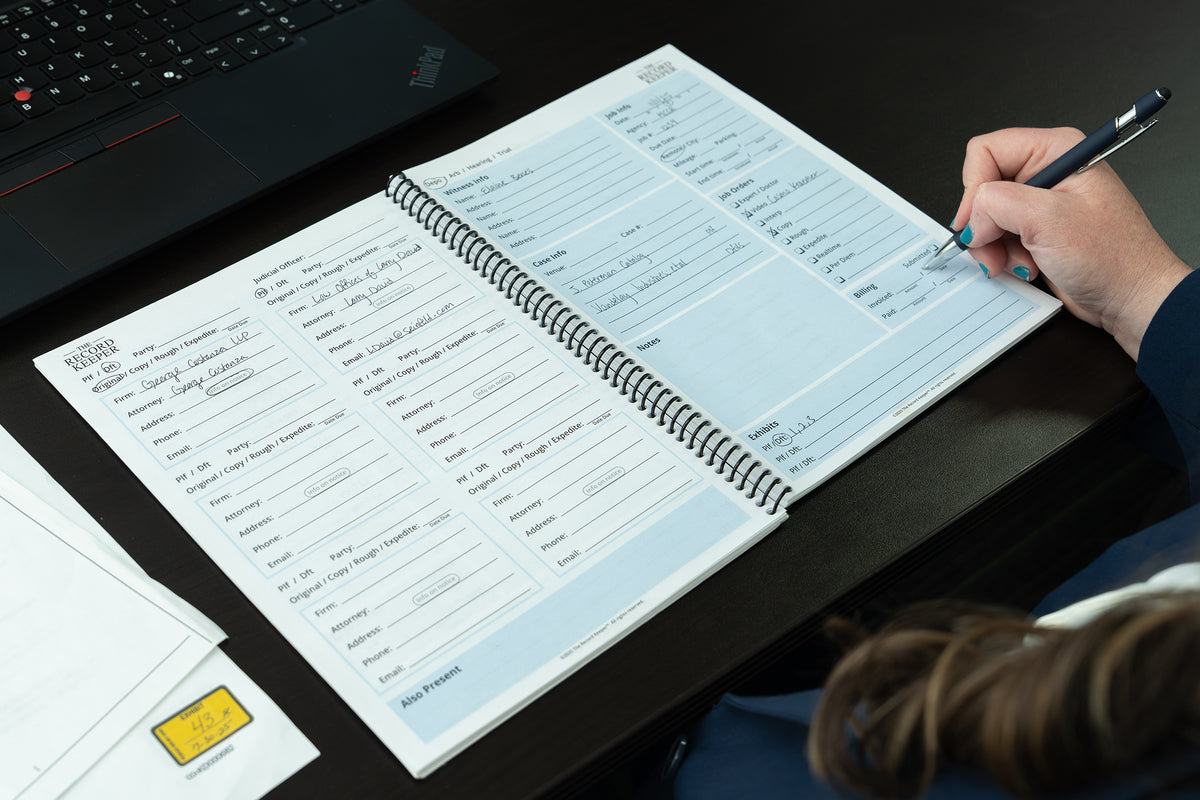 The Record Keeper - Court Reporter Job Tracker – The Record Keeper Shop